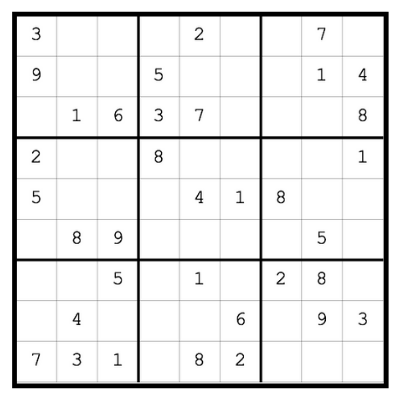 sudoku example blank