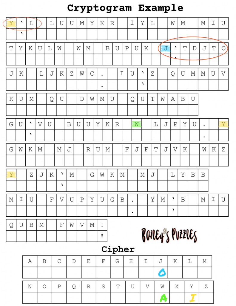 How to Solve Cryptograms | Bailey's Puzzles