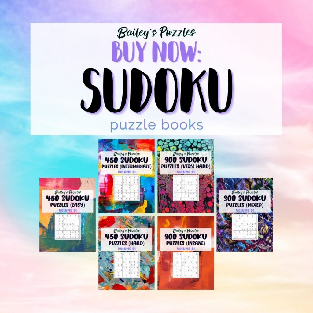 Children's Puzzles. Three volumes of 6x6 Sudoku puzzles. Each volume  includes 300 puzzles