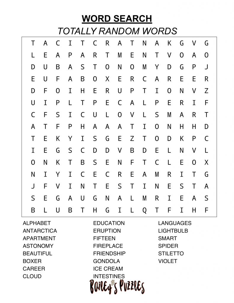 Search printable puzzles word General Information