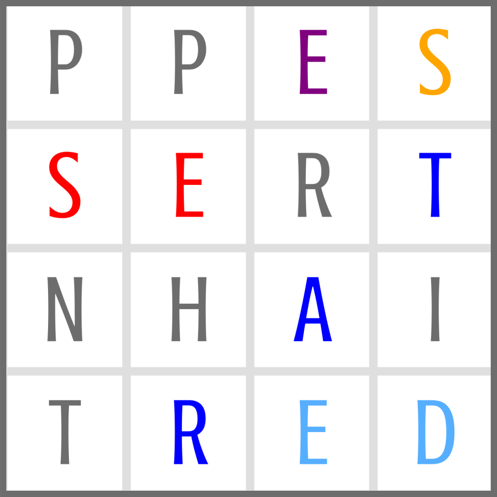 Boggle: example of plurals, prefixes, and suffixes