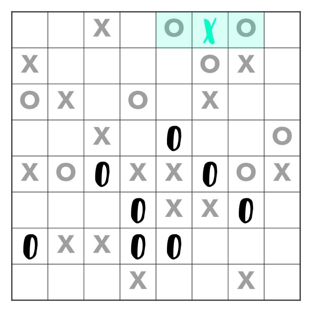 Tic Tac Logic Example 3 - blank in between