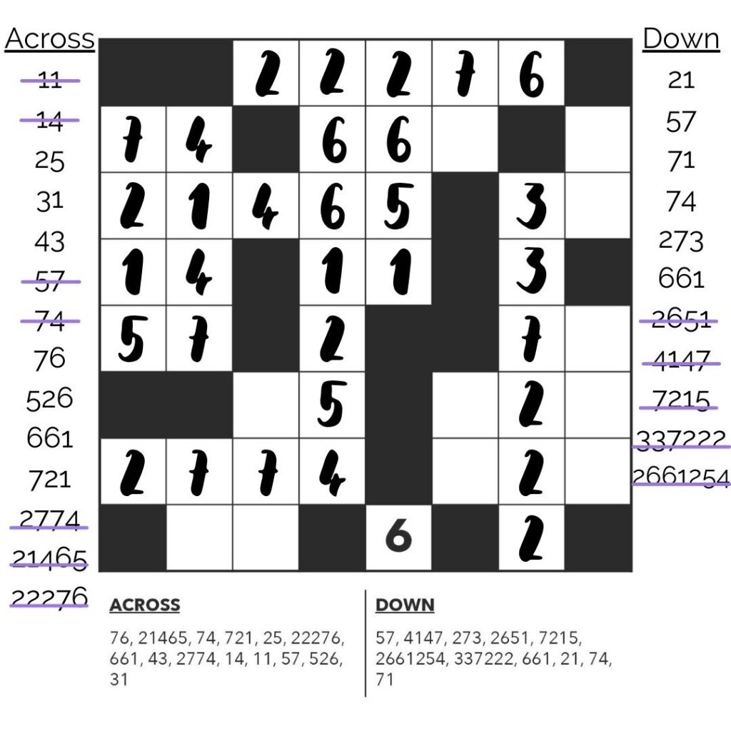 Number Fill In Example 6 - Can you finish?