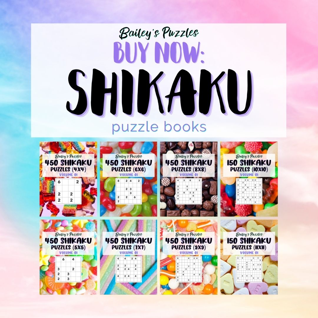 Buy Now: Shikaku Puzzle Books