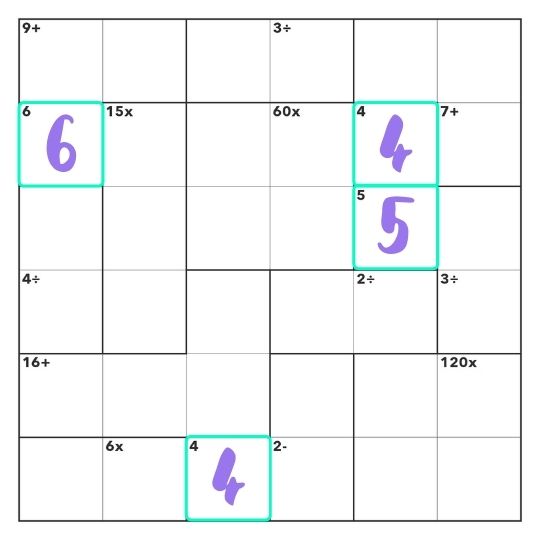 Calcudoku Example Puzzle