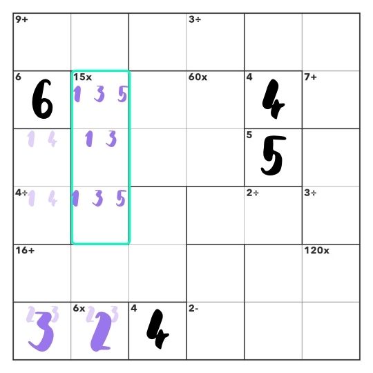 Calcudoku Example Puzzle