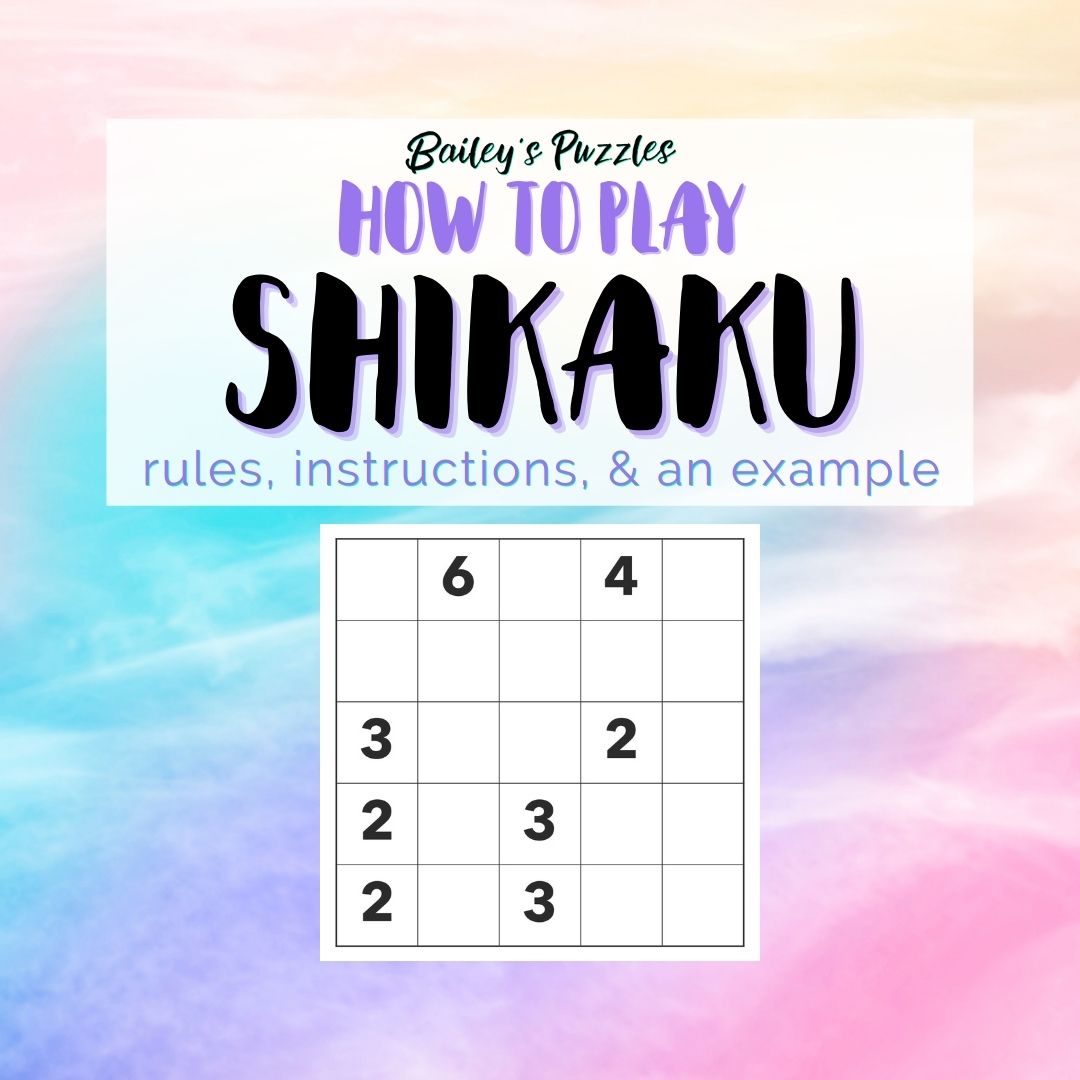 How to play Shikaku: rules, instructions, and an example