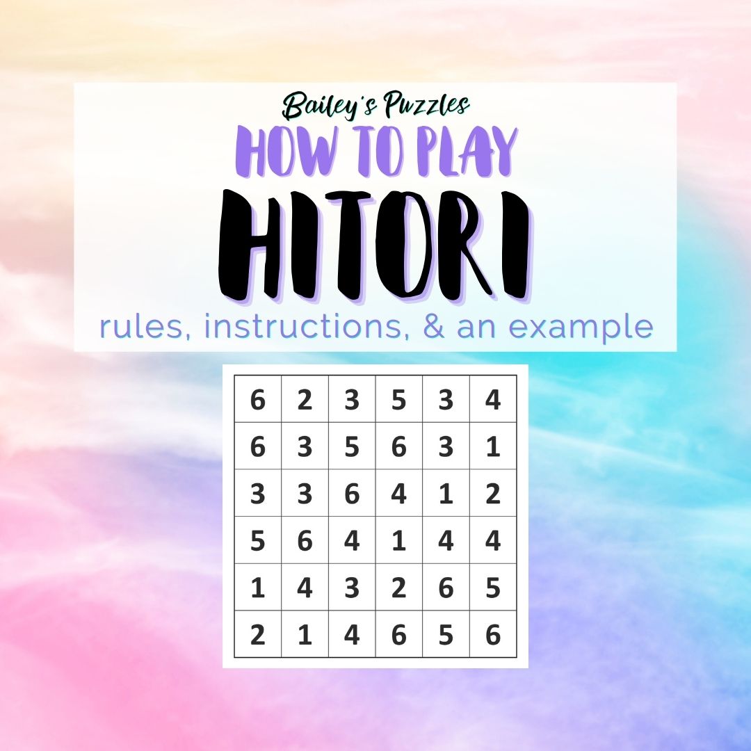 How to Play Hitori: rules, instructions, and an example