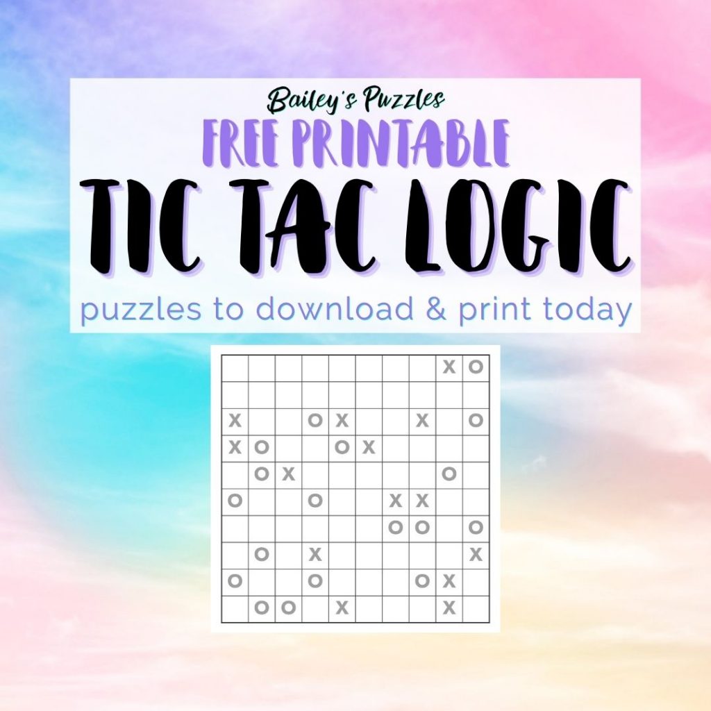 Free Printable Tic Tac Logic Puzzles to download and print today