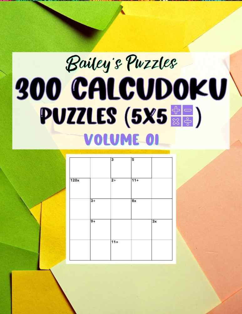 Front Cover - 300 CALCUDOKU Puzzles (5x5, all)