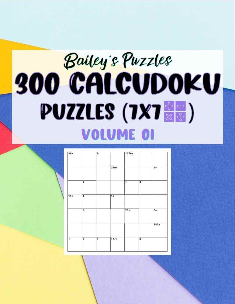Front Cover - 300 CALCUDOKU Puzzles (7x7, all)