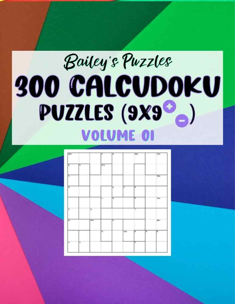 Front Cover - 300 CALCUDOKU Puzzles (9x9, add/subtract)