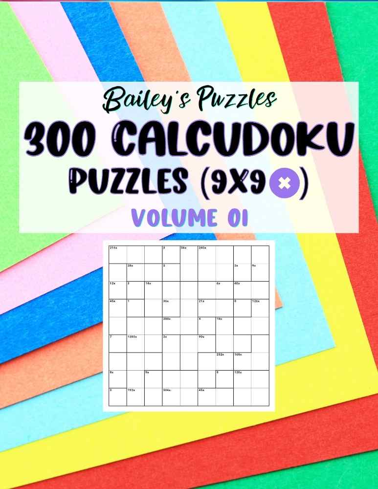 Front Cover - 300 CALCUDOKU Puzzles (9x9, multiply)