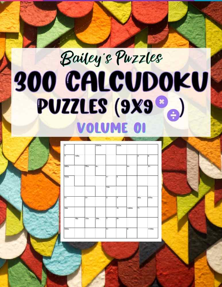 Front Cover - 300 CALCUDOKU Puzzles (9x9, multiply/divide)
