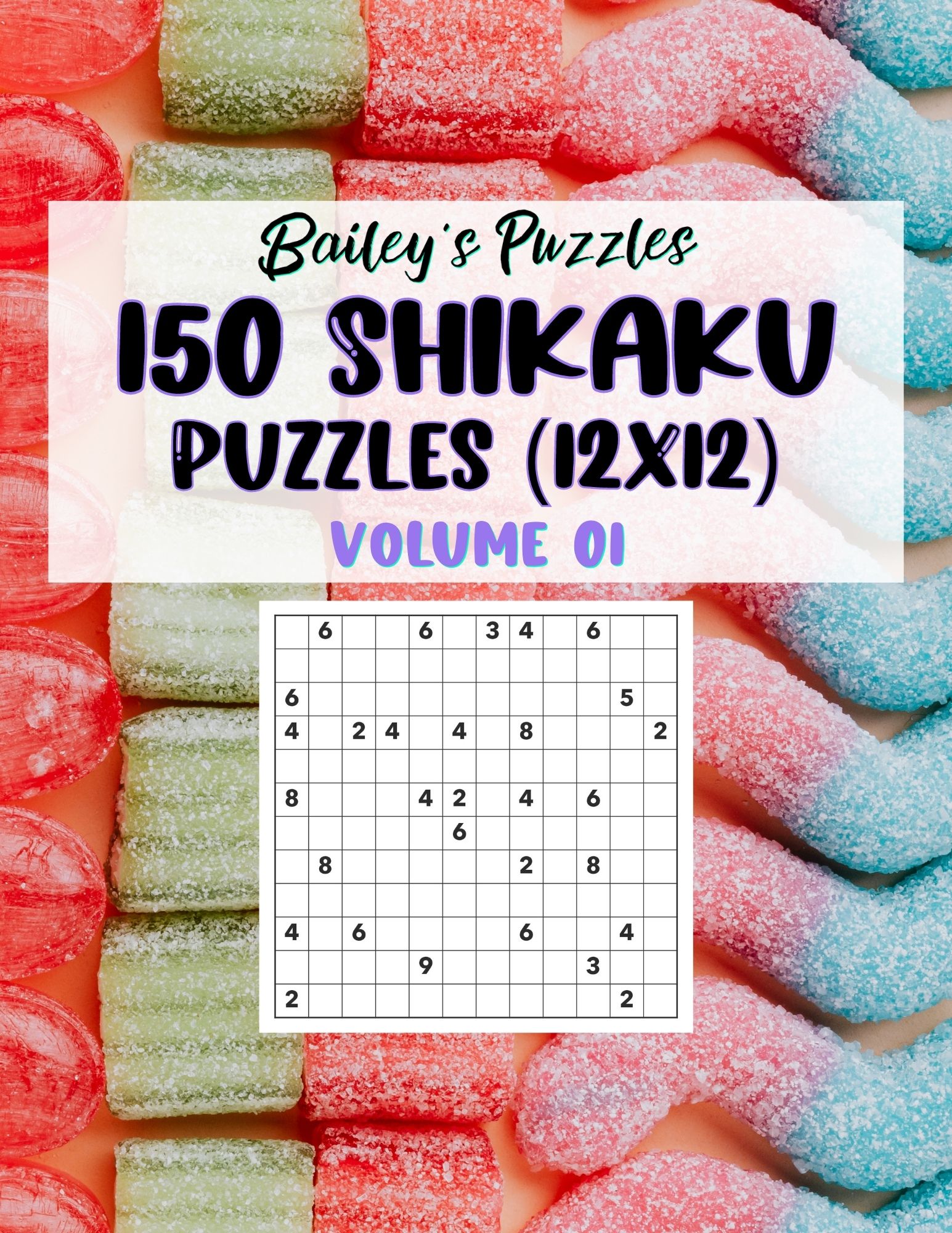 Front Cover - 150 Shikaku Puzzles (12x12)