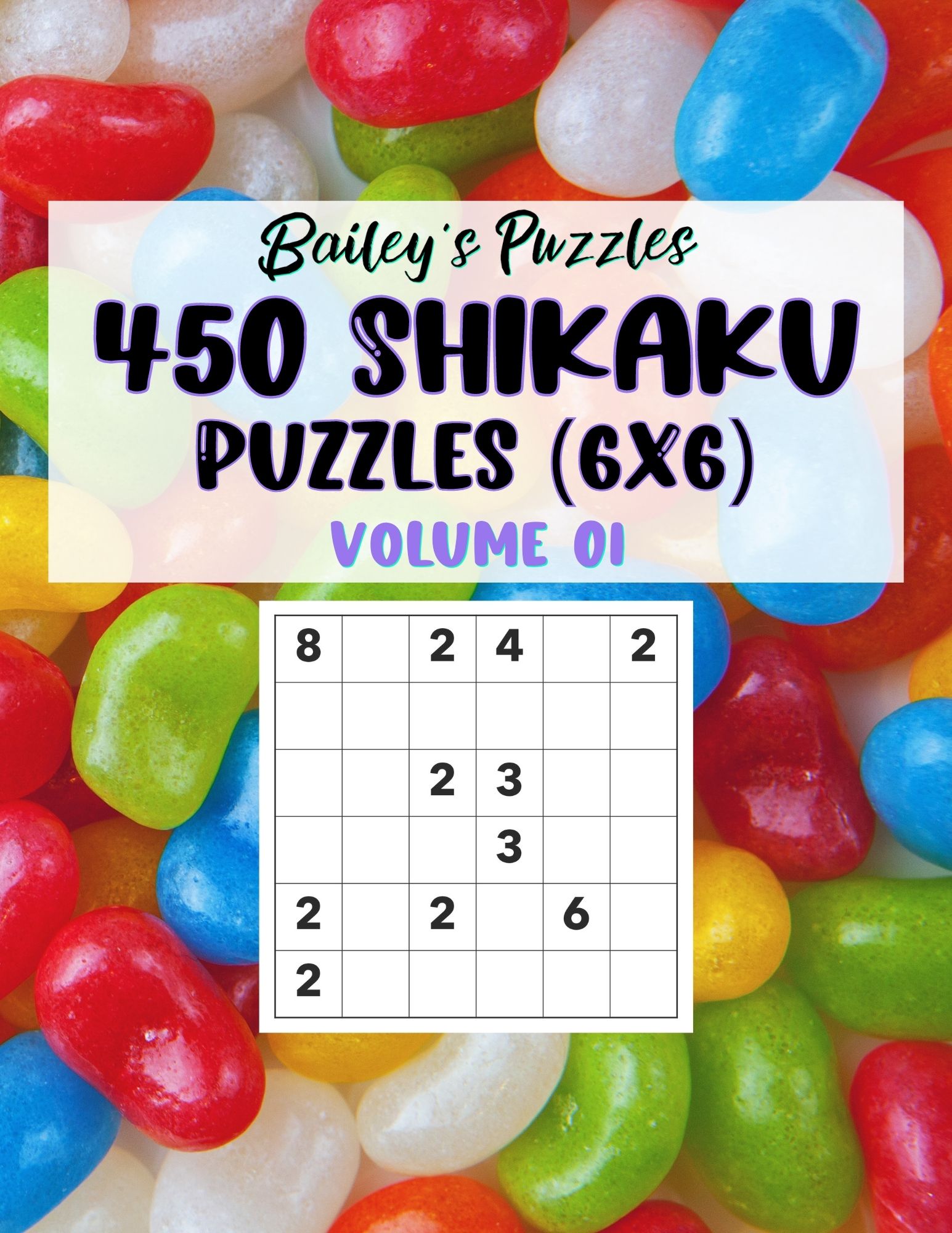 Front Cover - 450 Shikaku Puzzles (6x6)