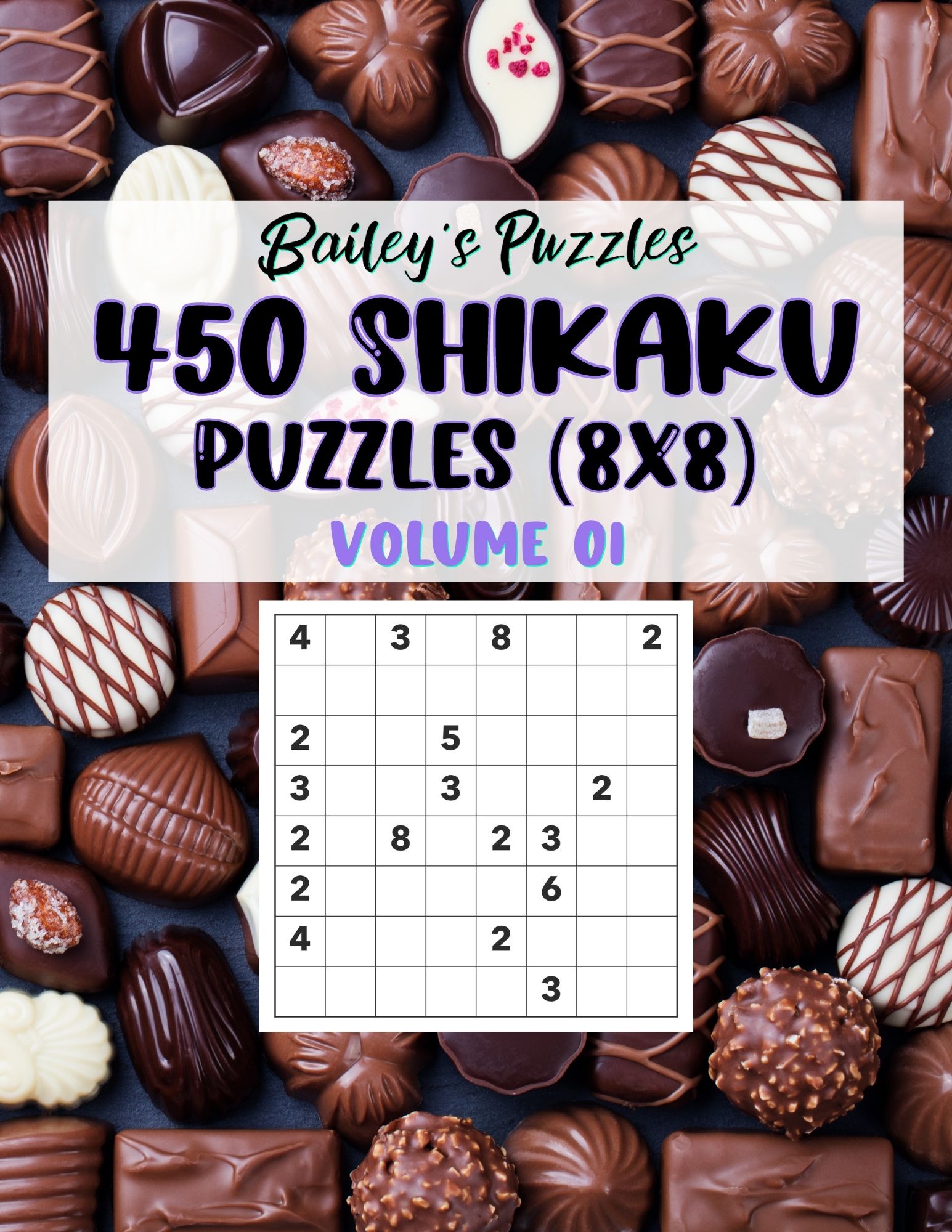 Front Cover - 450 Shikaku Puzzles (8x8)
