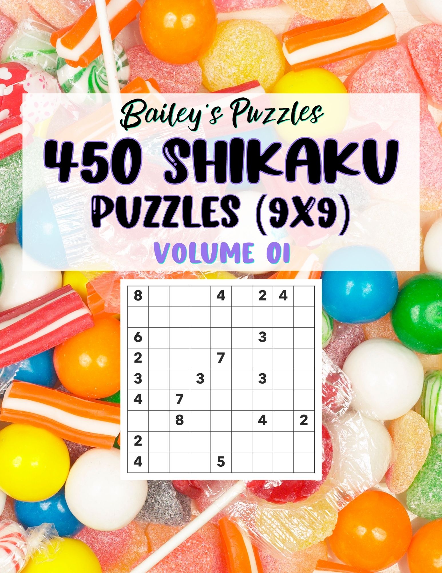 Front Cover - 450 Shikaku Puzzles (9x9)