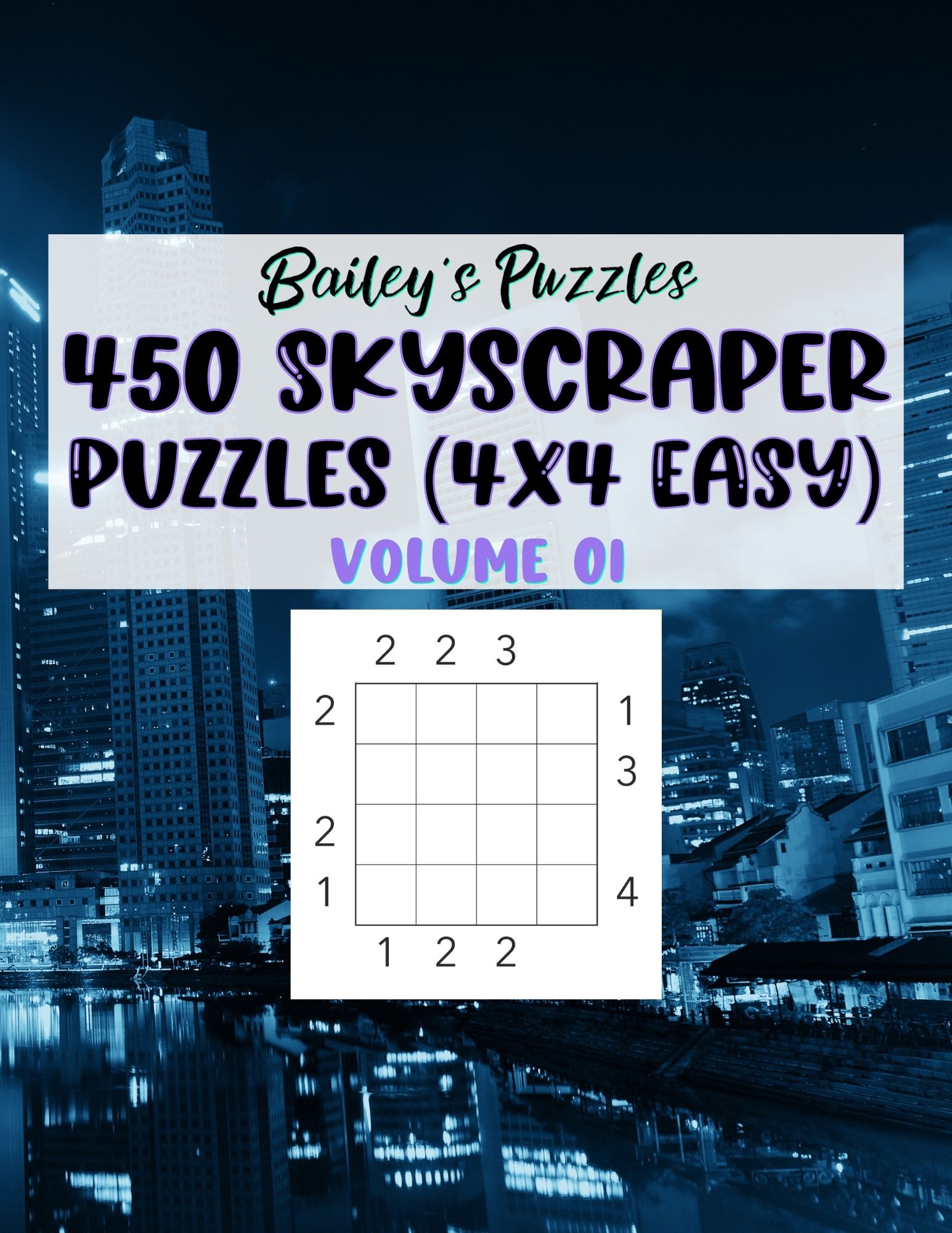 Front Cover - 450 Skyscraper Puzzles (4x4, easy)
