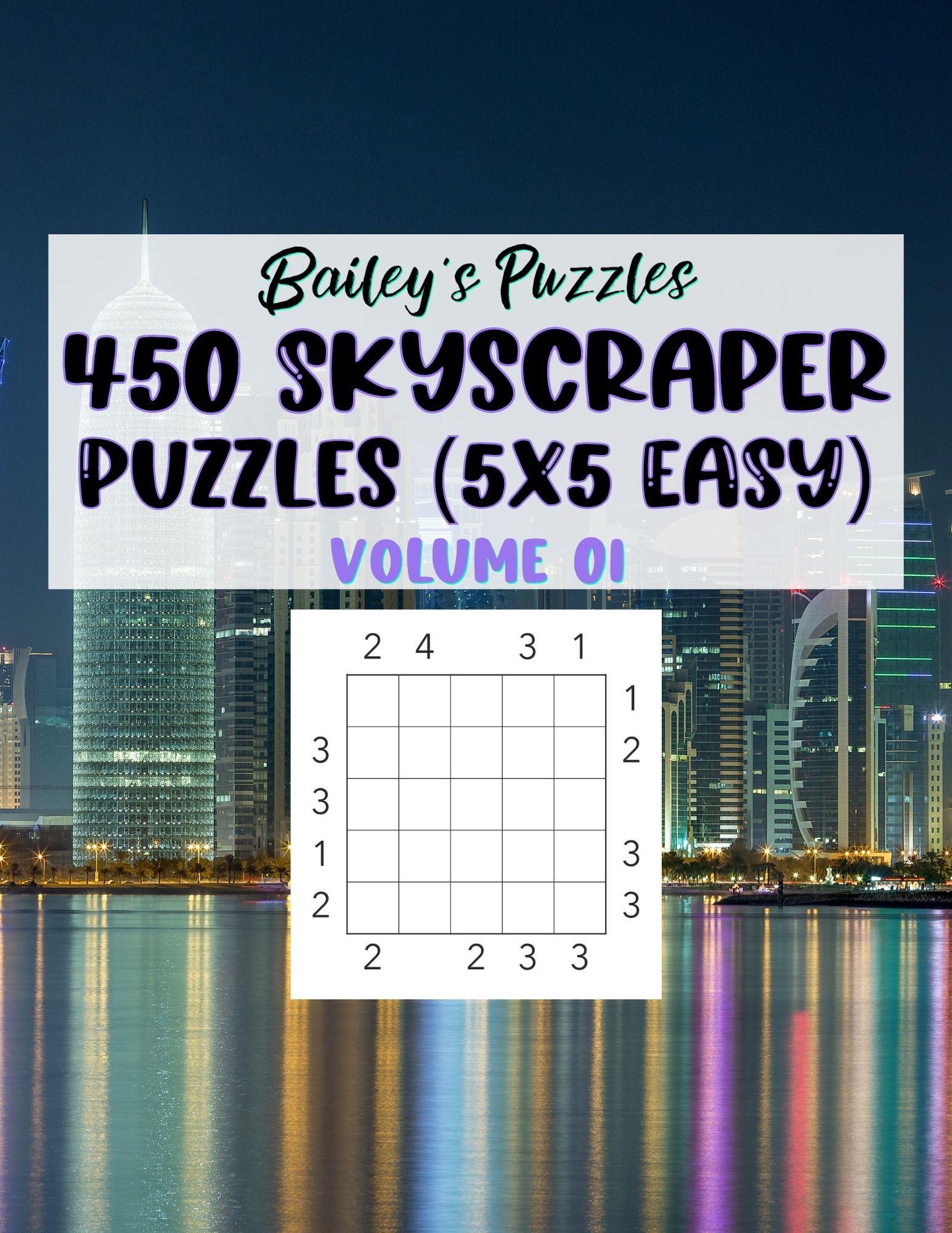 Front Cover - 450 Skyscraper Puzzles (5x5, easy)