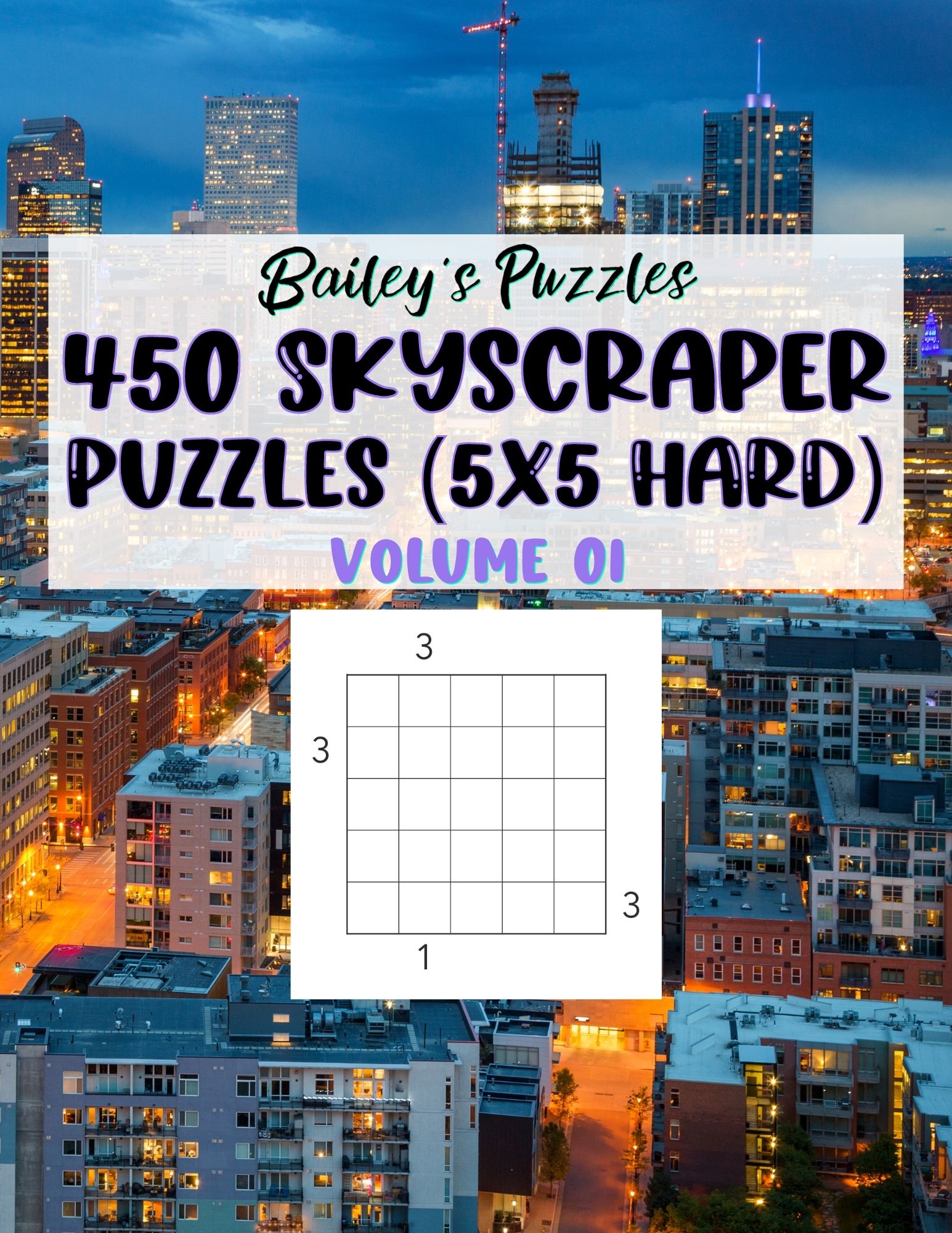 Front Cover - 450 Skyscraper Puzzles (5x5, hard)
