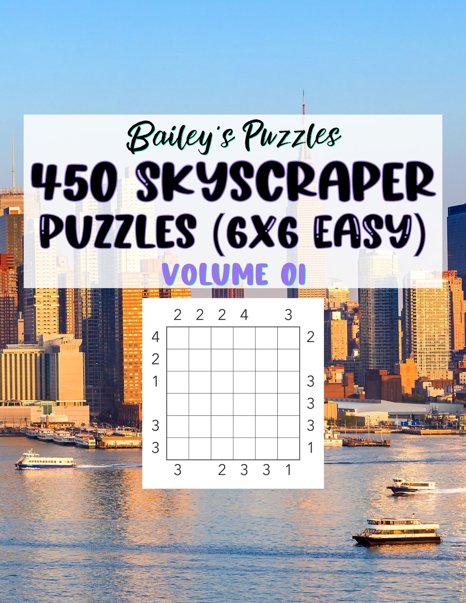 Front Cover - 450 Skyscraper Puzzles (6x6, easy)