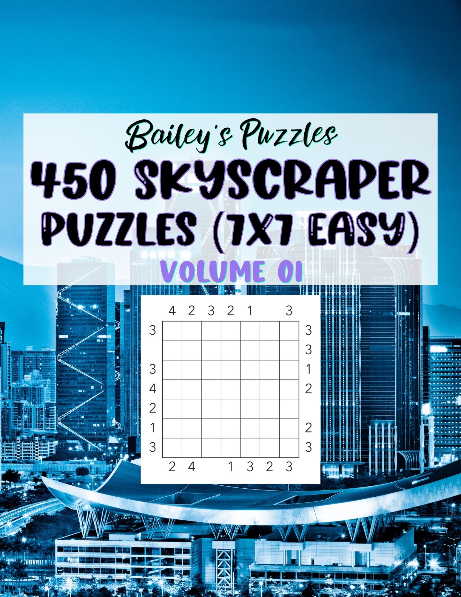 Front Cover - 450 Skyscraper Puzzles (7x7, easy)