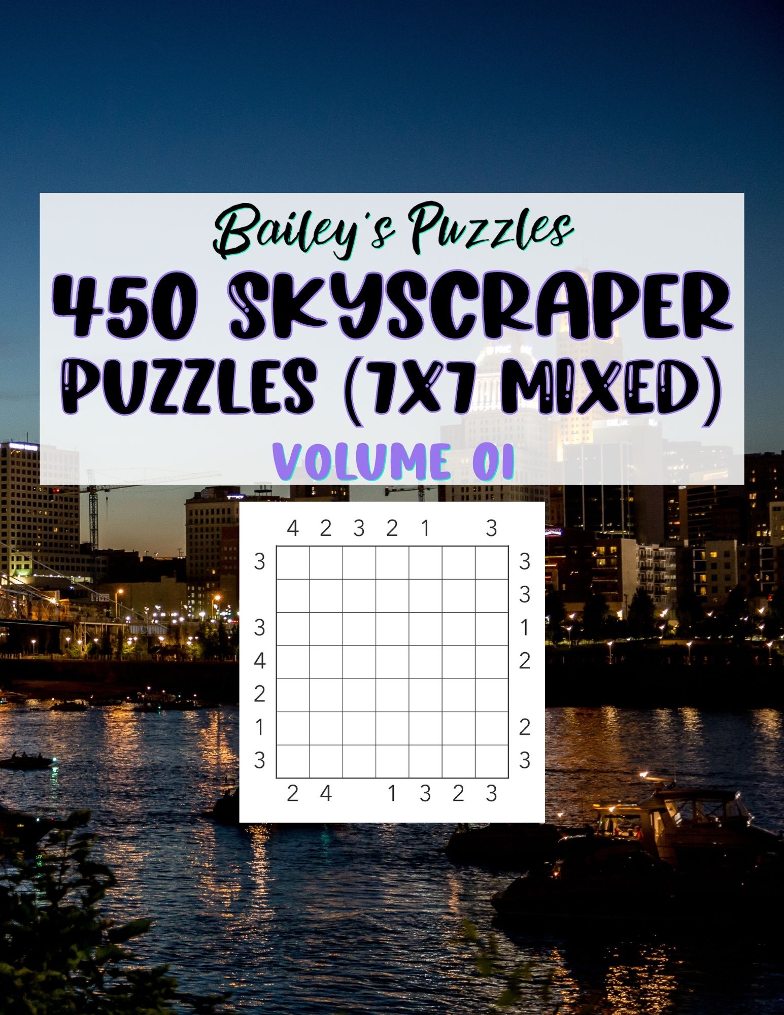 Front Cover - 450 Skyscraper Puzzles (7x7, mixed)