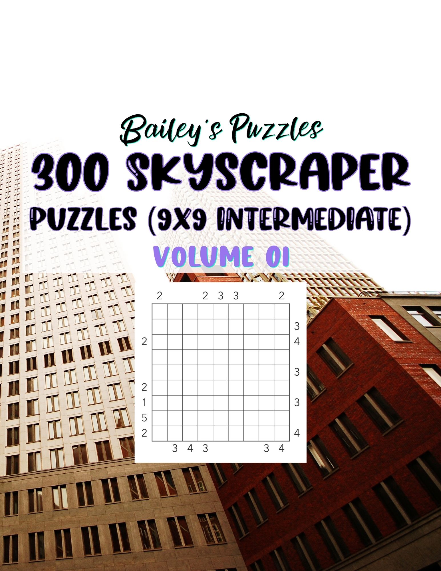 Front Cover - 450 Skyscraper Puzzles (9x9, intermediate)