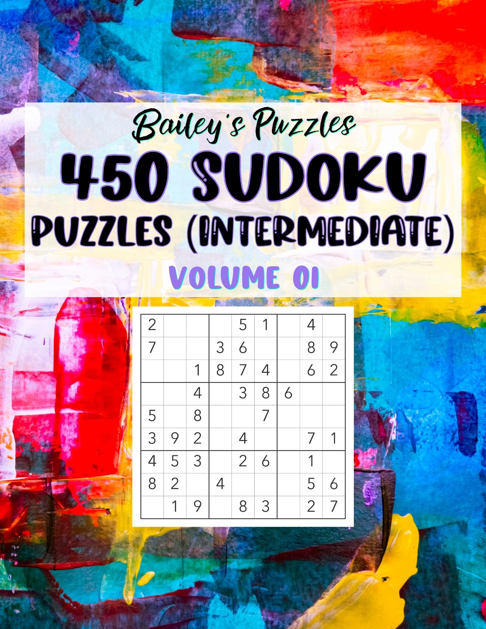 Front Cover - 450 Sudoku Puzzles (intermediate)