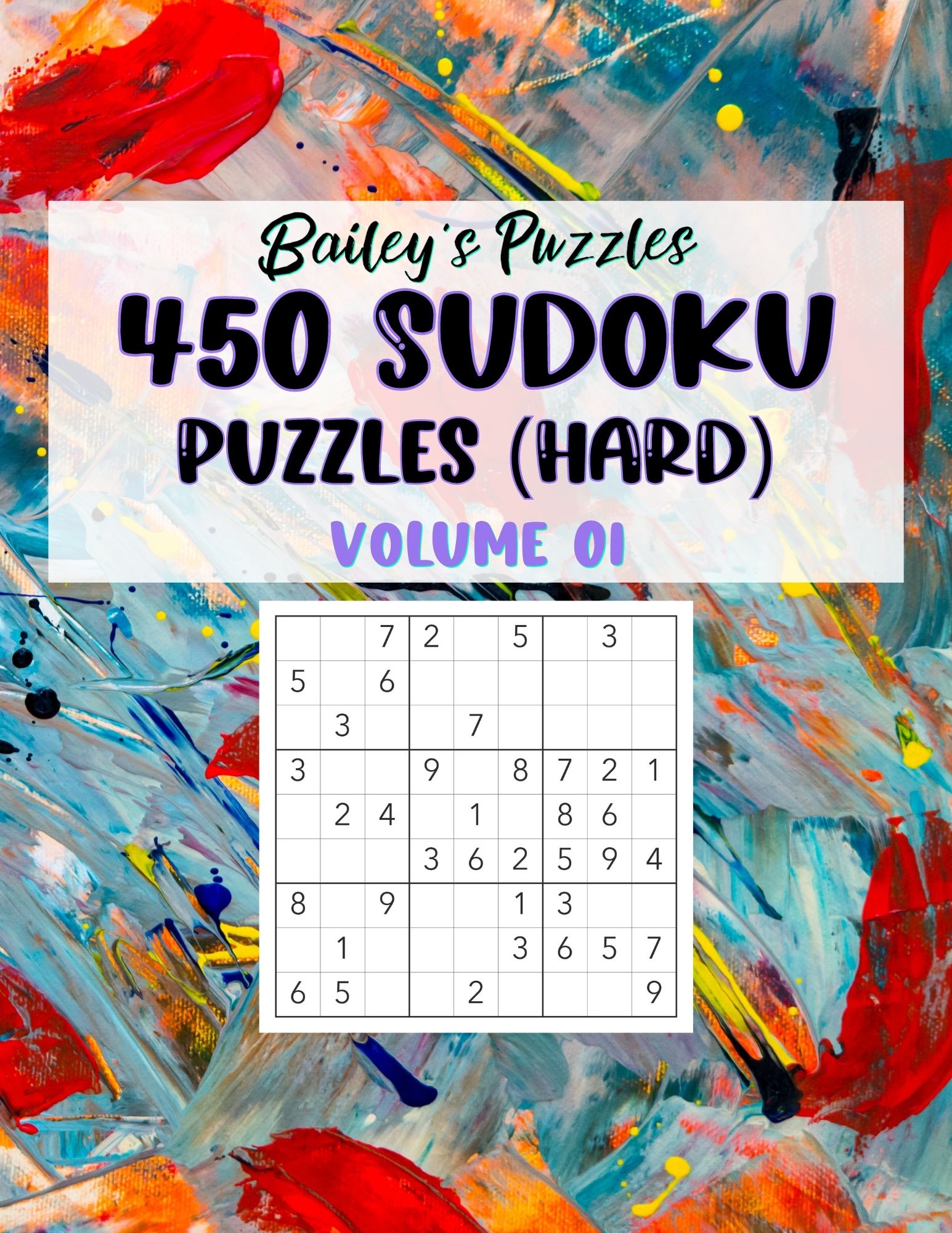 Front Cover - 450 Sudoku Puzzles (hard)