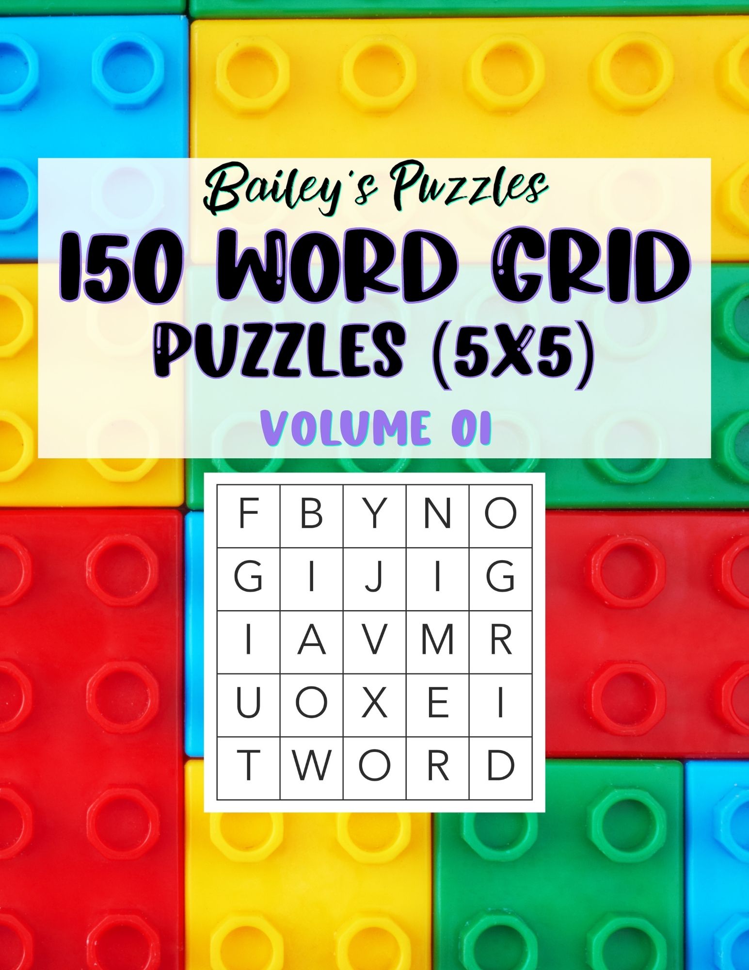 Front Cover - 150 Word Grid Puzzles (5x5)