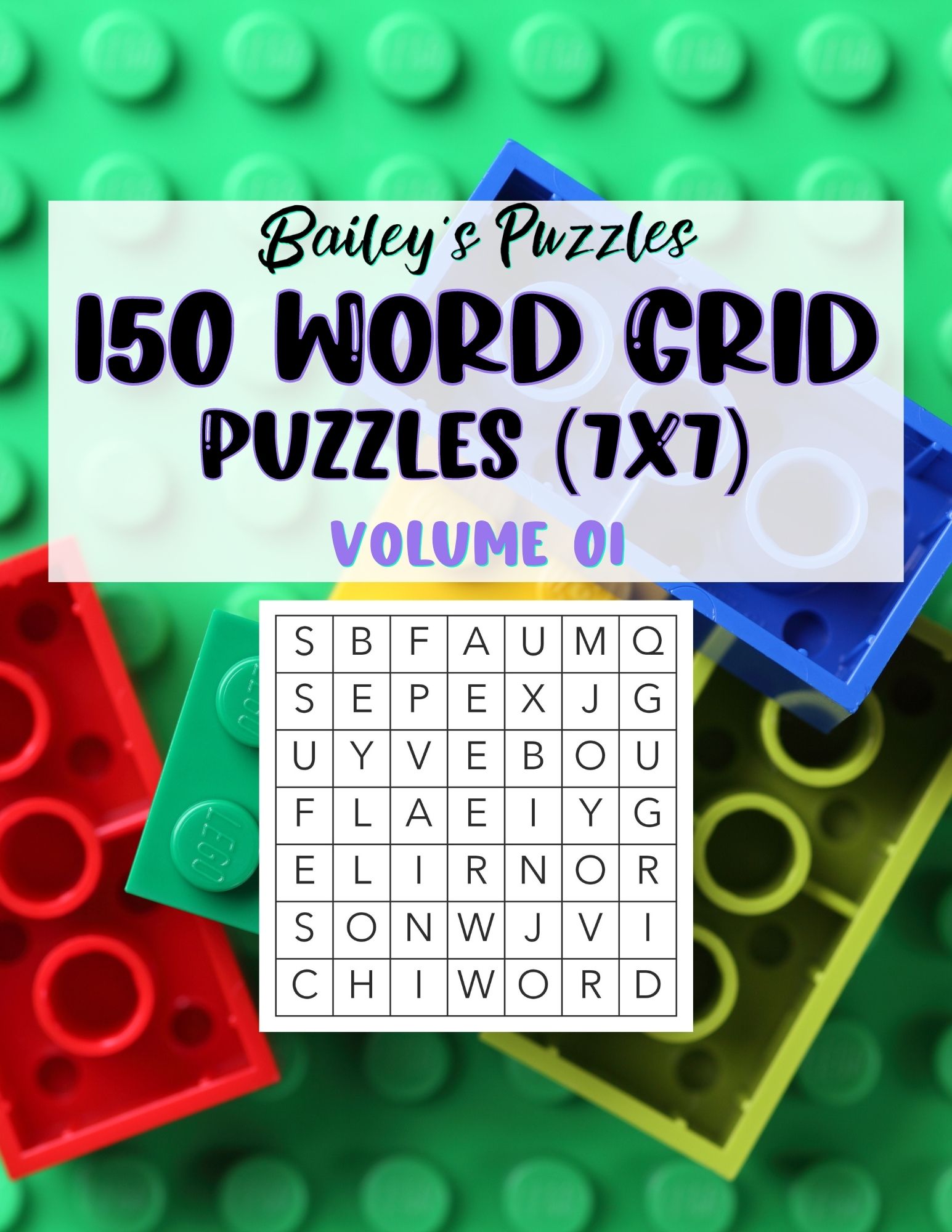 Front Cover - 150 Word Grid Puzzles (7x7)