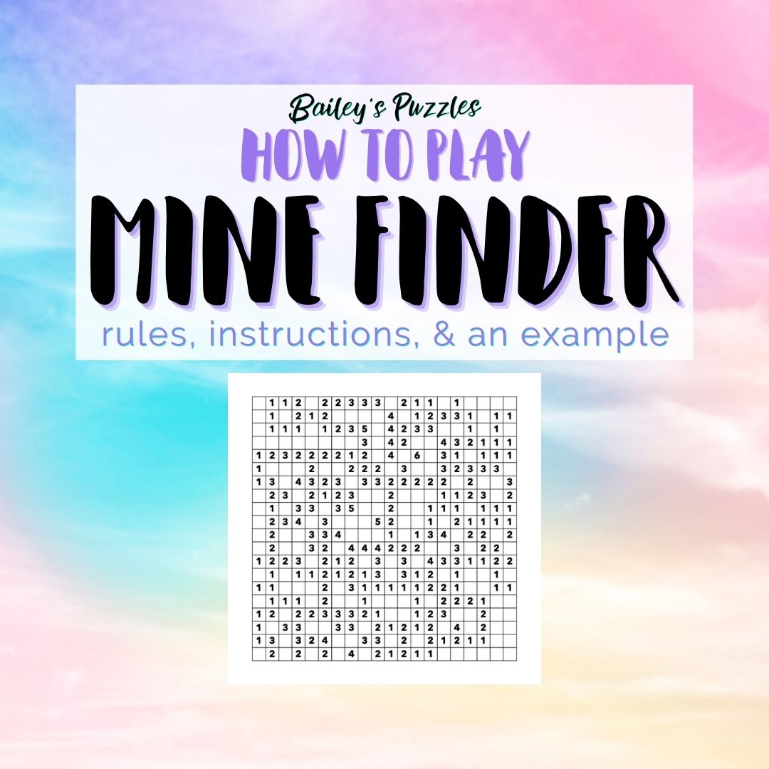 How to play Mine Finder: rules, instructions, and an example